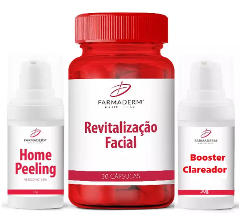 COMBO REVITALIZE (Cápsula, Home Peeling e Booster Clareador)